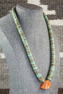 Turquoise & Spiny Oyster Necklace - Lupe Lovato