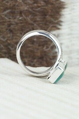 Turquoise & Sterling Silver Ring - Bobby Platero - Size 8