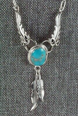 Turquoise & Sterling Silver Necklace - Lee Shorty
