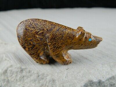 Bear - Zuni Fetish - Andres Quandelacy - Zuni Bear Carving - High Lonesome Trading