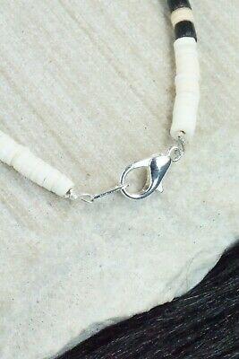 Turquoise, Shell & Sterling Silver Bracelet - Torevia Crespin - High Lonesome Trading