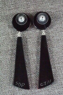 Multi Stone Inlay & Sterling Silver Earrings - Chris T. Nieto - Santo Domingo