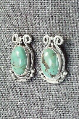 Turquoise & Sterling Silver Earrings - Navajo