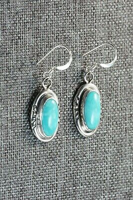 Navajo Turquoise & Sterling Silver Earrings - Jan Mariano