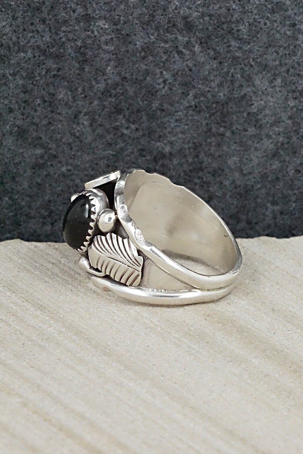 Onyx & Sterling Silver Ring - Max Calliditto - Size 11.5