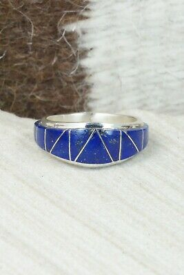 Lapis and Sterling Silver Ring - Susanna Kallestewa - Size 8.75
