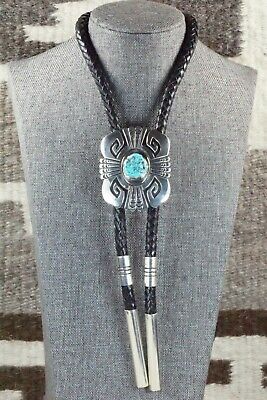 Turquoise & Sterling Silver Bolo Tie - Richard Singer