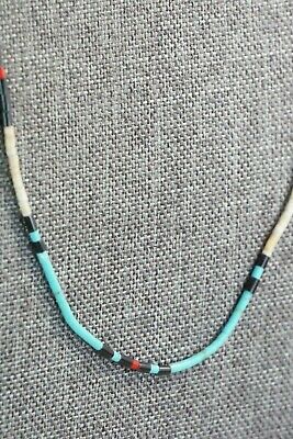 Turquoise, Shell, Coral & Sterling Silver Necklace - Esquipula Tenorio
