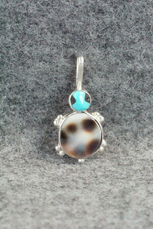 Turquoise & Sterling Silver Pendant - Kathryn Qualo