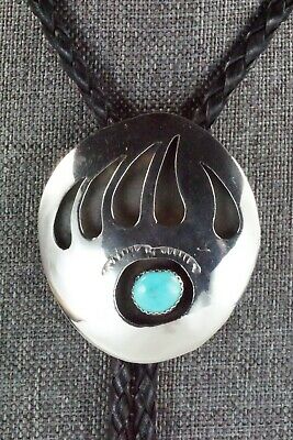 Turquoise & Sterling Silver Bolo Tie - Pearlene Spencer