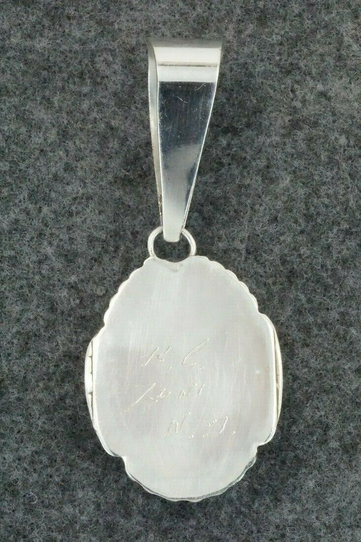 Turquoise and Sterling Silver Pendant - Kenny Calavaza