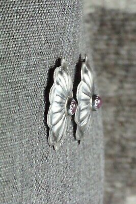 Spiny Oyster & Sterling Silver Earrings - Joan Begay