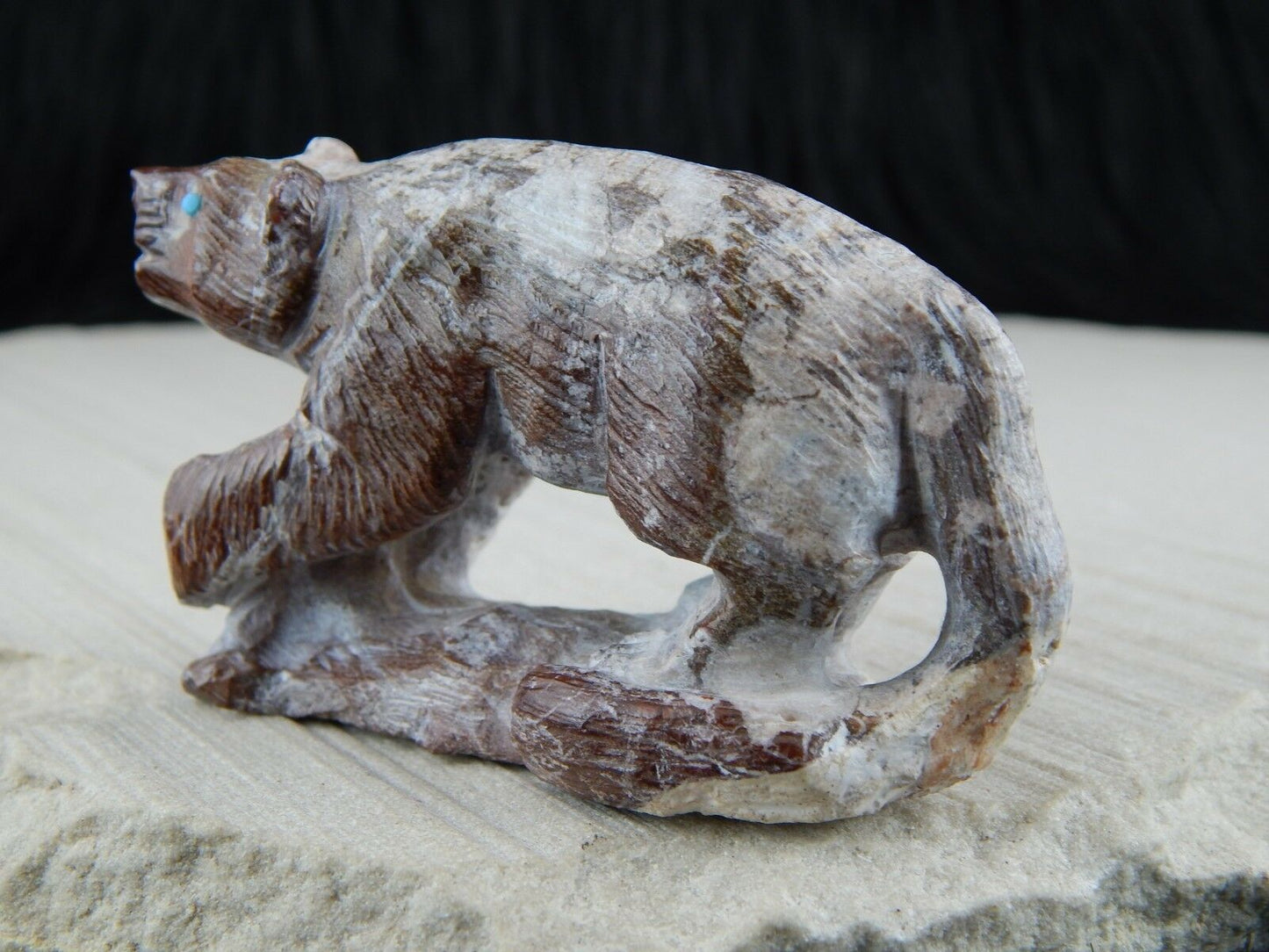 Bear Zuni Fetish Carving - Derrick Kaamasee - High Lonesome Trading