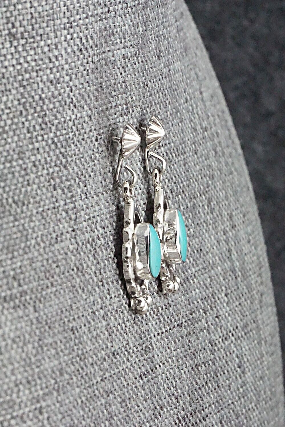 Turquoise & Sterling Silver Earrings - Genevieve Francisco