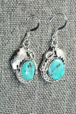 Turquoise & Sterling Silver Earrings - Roberta Begay