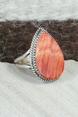 Spiny Oyster and Sterling Silver Ring - Selina Warner - Size 8.5