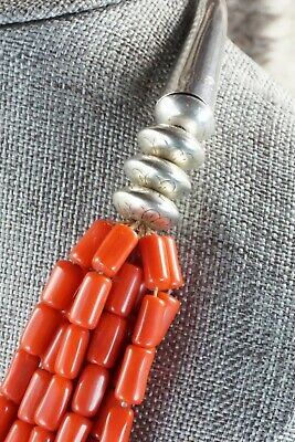 Coral & Sterling Silver Necklace - Isabelle John