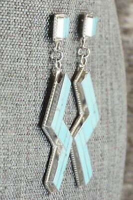 Turquoise & Sterling Silver Earrings - Richard Begay