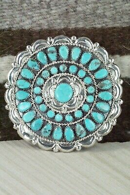 Turquoise & Sterling Silver Squash Blossom Set - Victor Begay