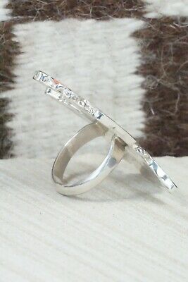 Turquoise, Spiny Oyster & Sterling Silver Ring - Marisa Selecion - Size 6.5