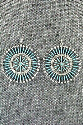 Turquoise & Sterling Silver Earrings - Iva Booqua
