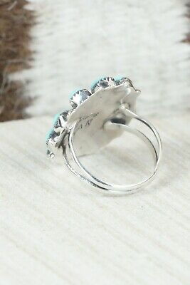 Turquoise & Sterling Silver Ring - Angela Natachu - Size 7.5