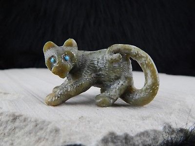 Mountain Lion Zuni Fetish Carving - Wilfred Cheama - High Lonesome Trading