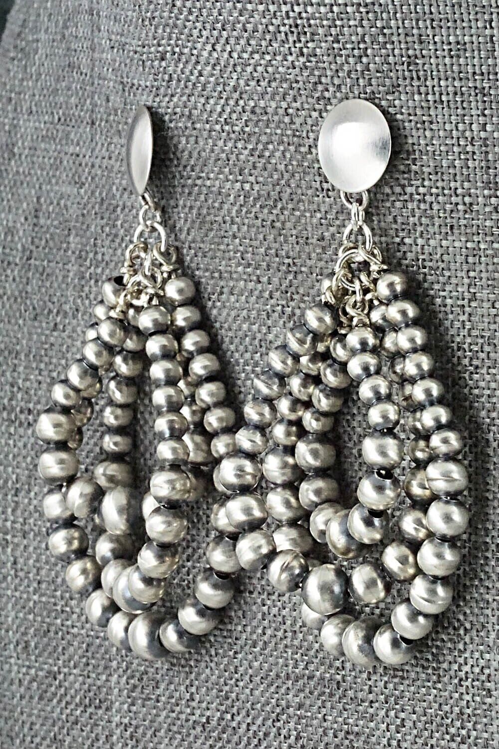 Sterling Silver Navajo Pearl Earrings - Amanda Perry