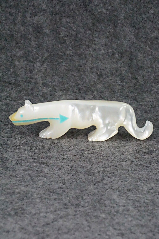 Mountain Lion Zuni Fetish Carving - Andres Quandelacy