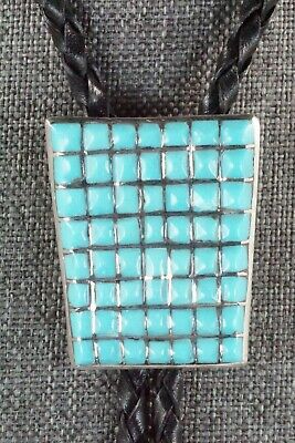Turquoise & Sterling Silver Bolo Tie - Caroline Malani