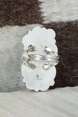 Turquoise & Sterling Silver Ring - Shirley Largo - Size 6.5