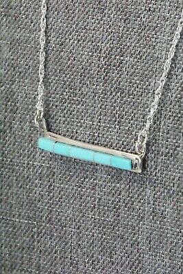 Turquoise & Sterling Silver Necklace - Rolanda Natachu