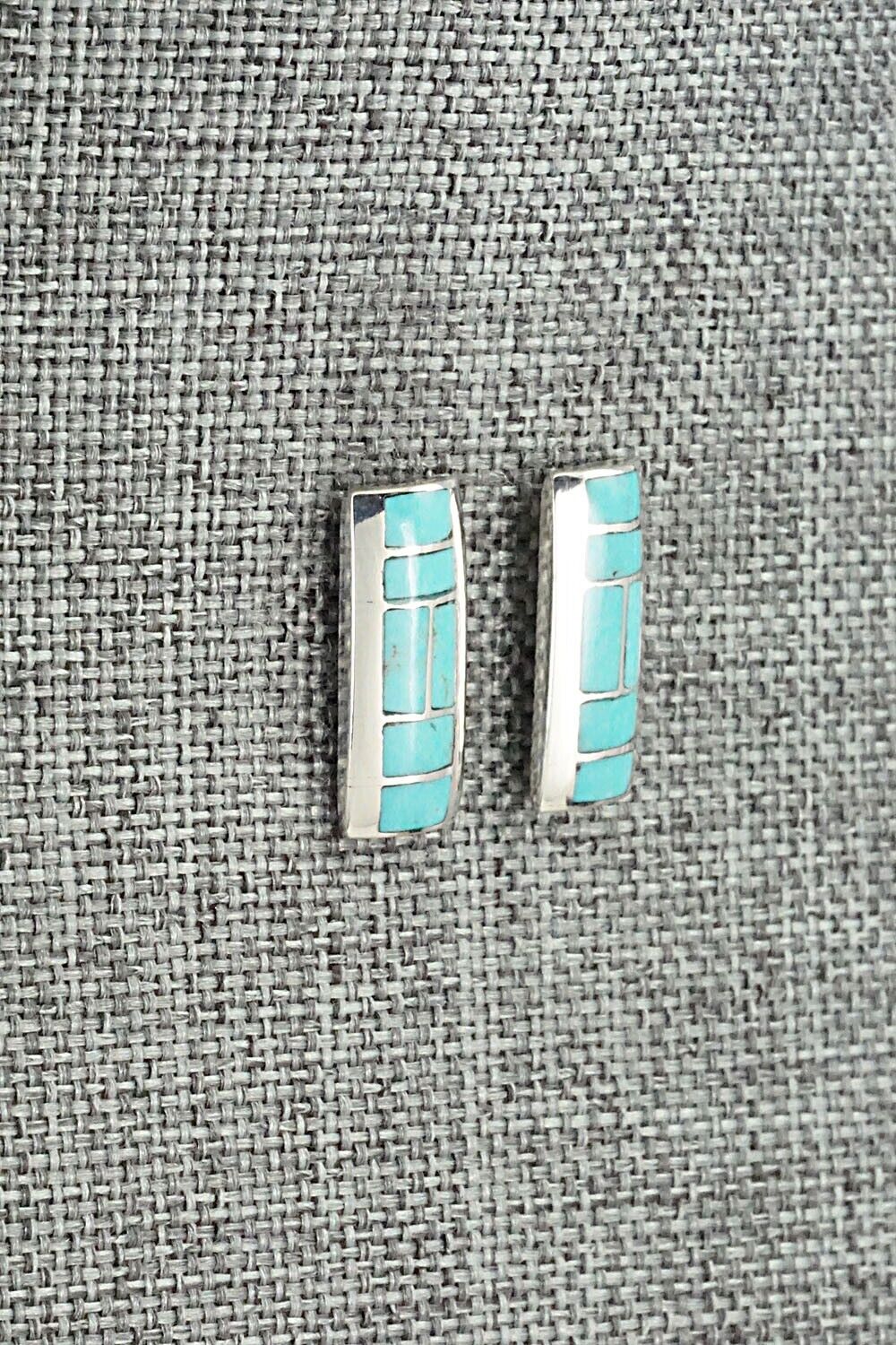 Turquoise & Sterling Silver Earrings - Glendis Tsadiasi
