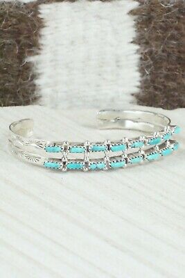 Turquoise & Sterling Silver Bracelet - Mary Hannaweeke