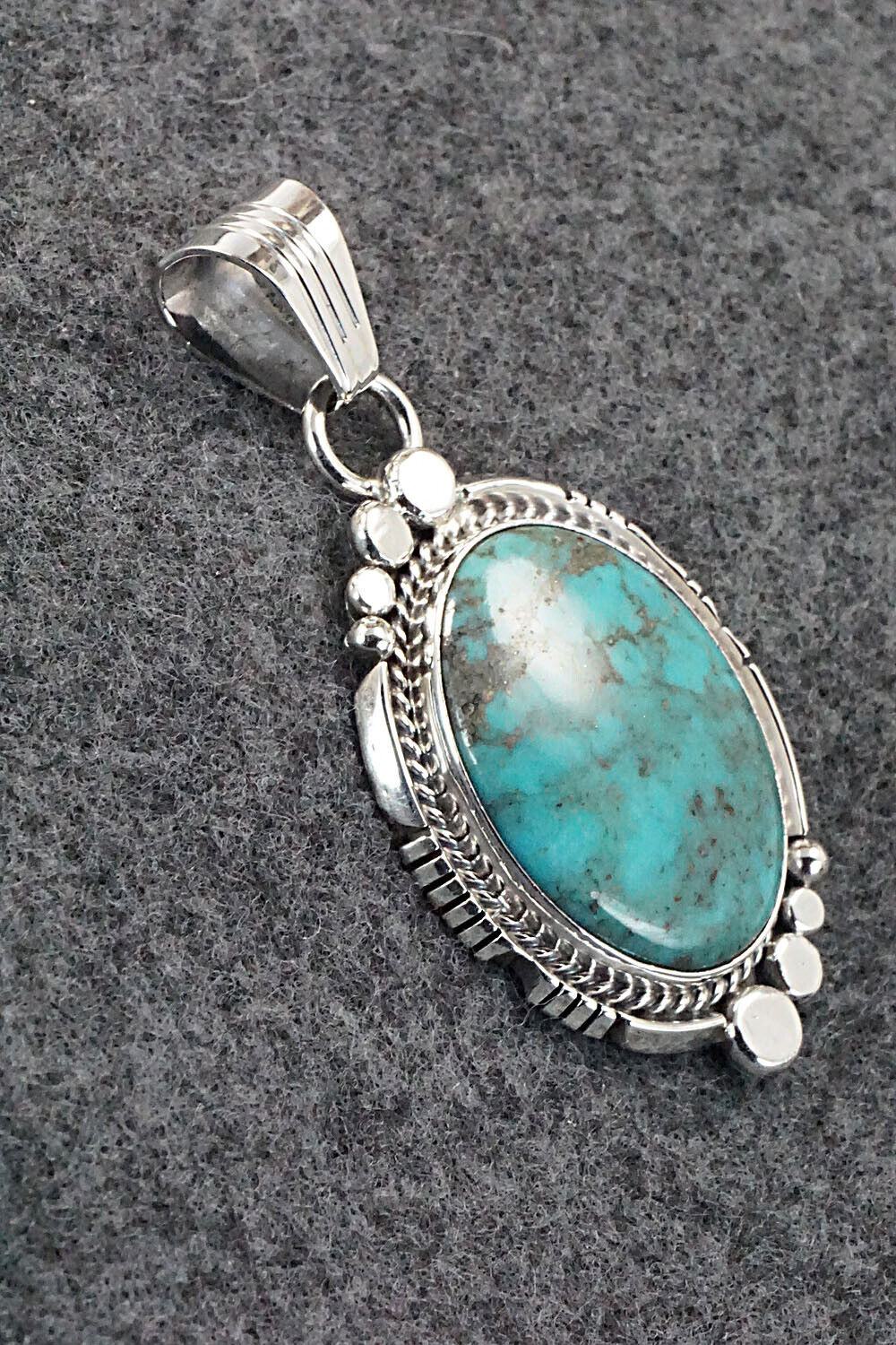 Turquoise & Sterling Silver Pendant - Marita Benally