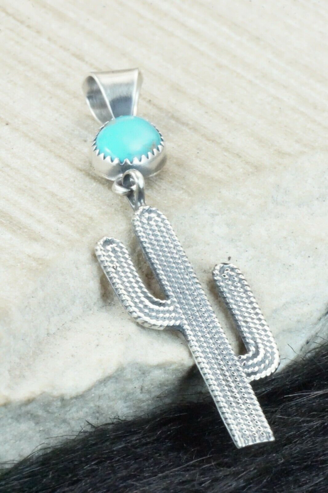 Turquoise and Sterling Silver Pendant - Annie Spencer