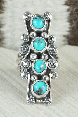Turquoise & Sterling Silver Ring - Cris Nez - Size 8.5