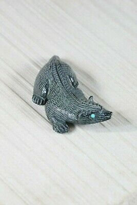 Badger Zuni Fetish Carving - Lance Cheama - High Lonesome Trading