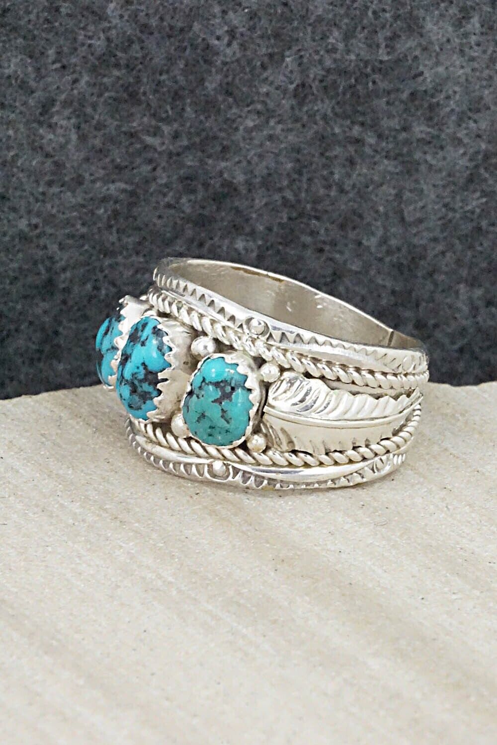 Turquoise and Sterling Silver Ring - Betty Begay - Size 9.5