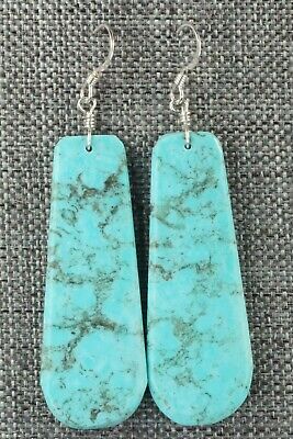 Turquoise & Sterling Silver Earrings - Lupe Lovato