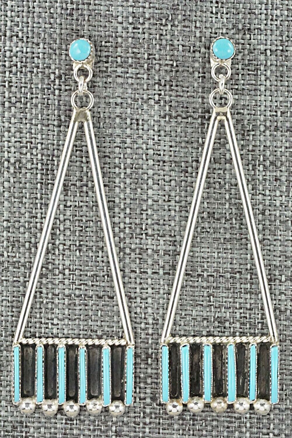 Turquoise & Sterling Silver Earrings - Ashley Laate