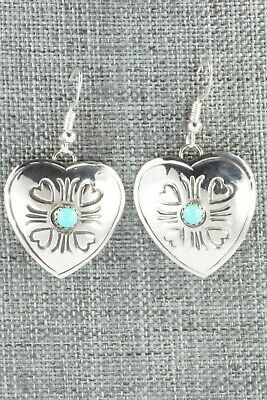 Turquoise & Sterling Silver Earrings - Genevieve Blackgoat