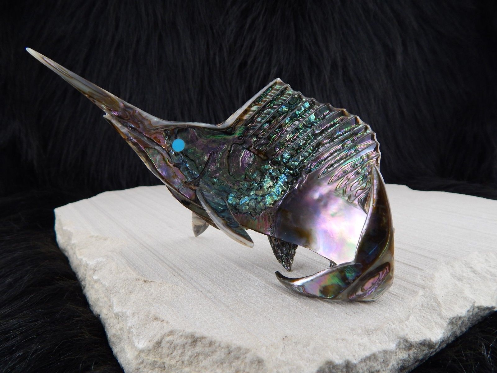 Sword Fish Zuni Fetish Carving - Philbert Beyuka - High Lonesome Trading