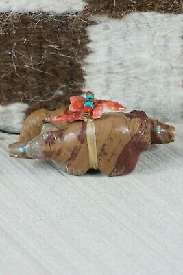 Bear and Wolf Zuni Fetish Carving - Peter Gasper - High Lonesome Trading
