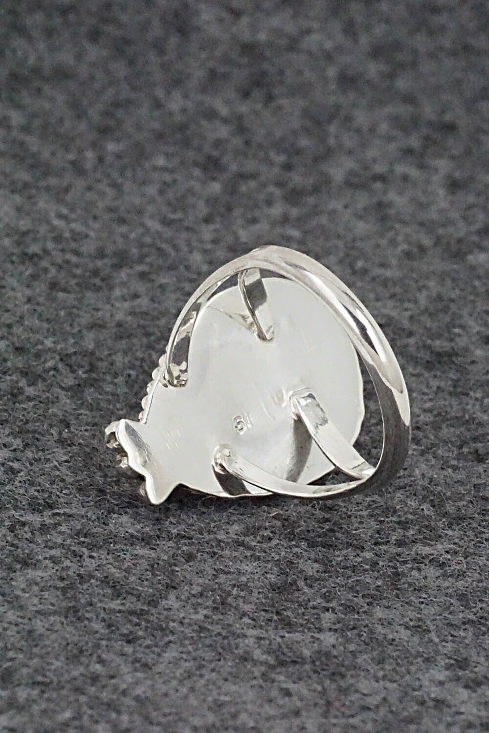 White Buffalo & Sterling Silver Ring - Robert Martinez - Size 7.5
