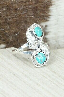 Turquoise & Sterling Silver Ring - William Begay - Size 7.5