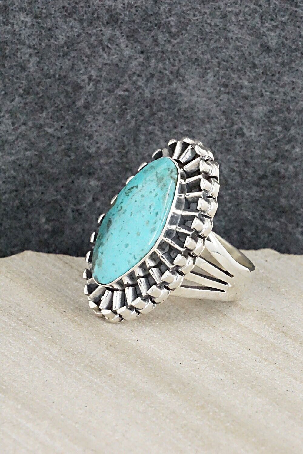 Turquoise & Sterling Silver Ring - Jimson Belin - Size 5.5