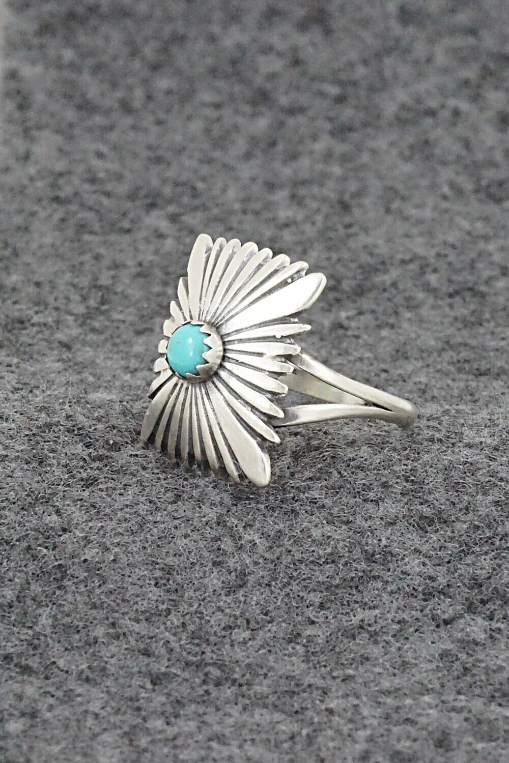 Turquoise & Sterling Silver Ring - Jamie Saunders - Size 6