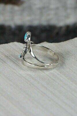Navajo Turquoise and Sterling Silver Ring - Roger Pino - Size 7