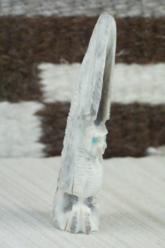 Owl Zuni Fetish Carving - Garrick Weeka